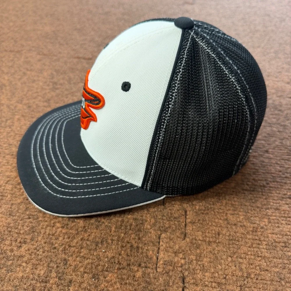Baltimore Orioles Youth Trucker Hat Pacific Headwear 404M Black White Mesh Cap